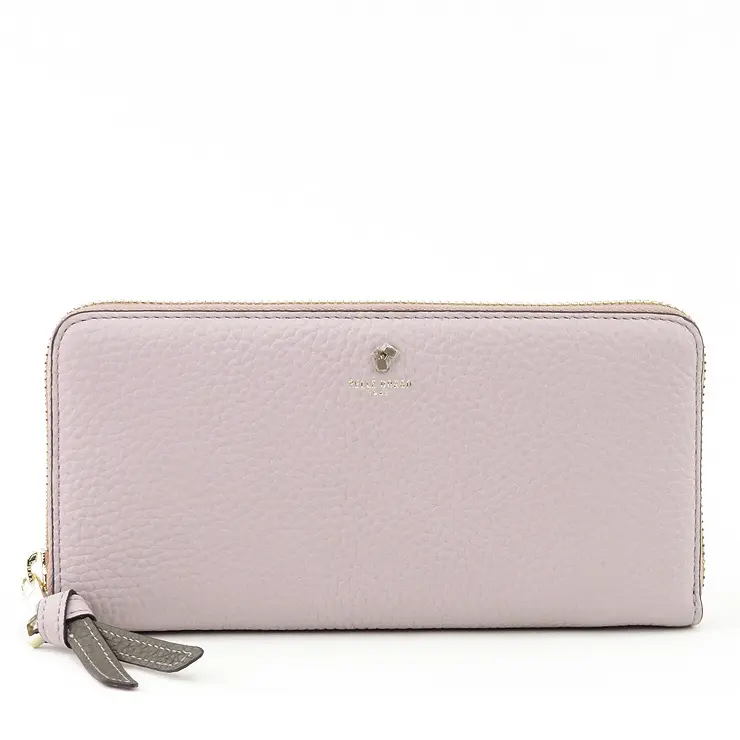 PELLE BORSA ペレボルサ Reinette Goods シュリンクレザー ラウンドファスナー 長財布 ライラック