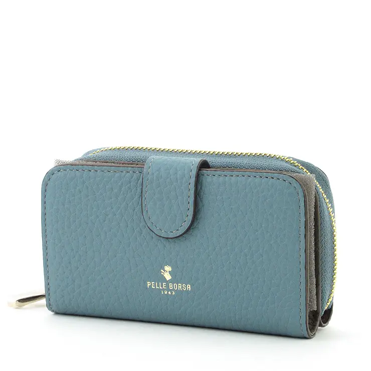 PELLE BORSA ペレボルサ Reinette Goods シュリンクレザー  キーケース ブルーグレー