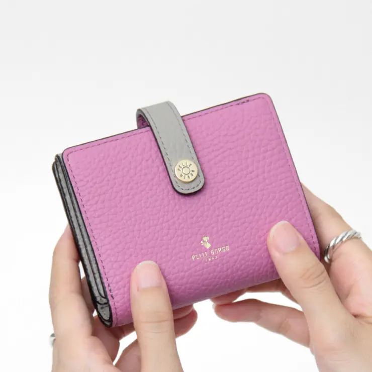 PELLE BORSA ペレボルサ Reinette Goods 型押しシュリンク 二つ折り財布