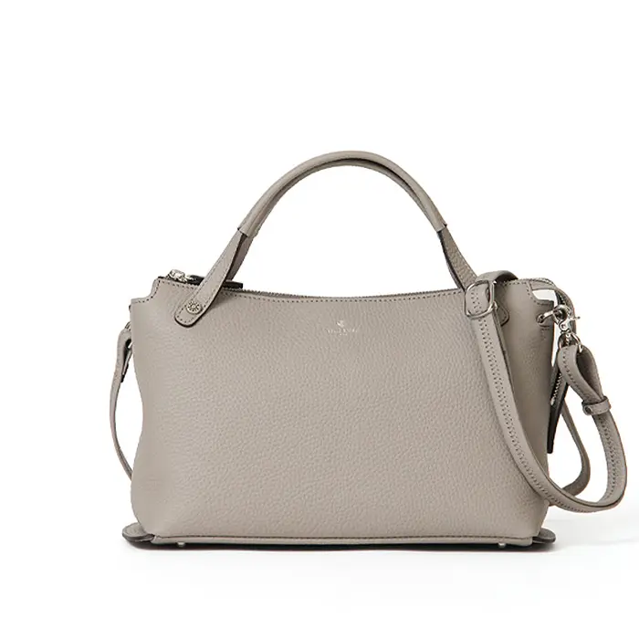 PELLE BORSA ペレボルサ レネット レザー  2way ハンドバッグ グレージュ