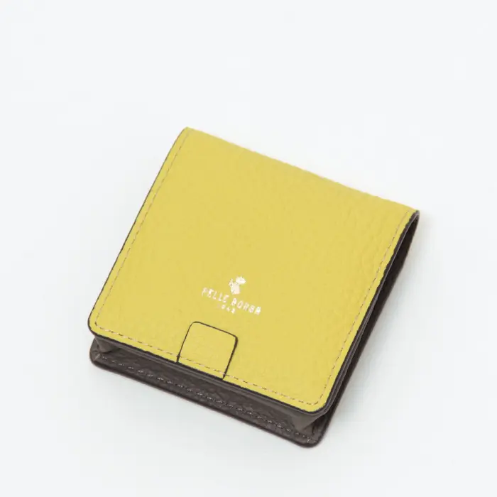 PELLE BORSA ペレボルサ レネットグッズ ボックス型 コインケース イエロー
