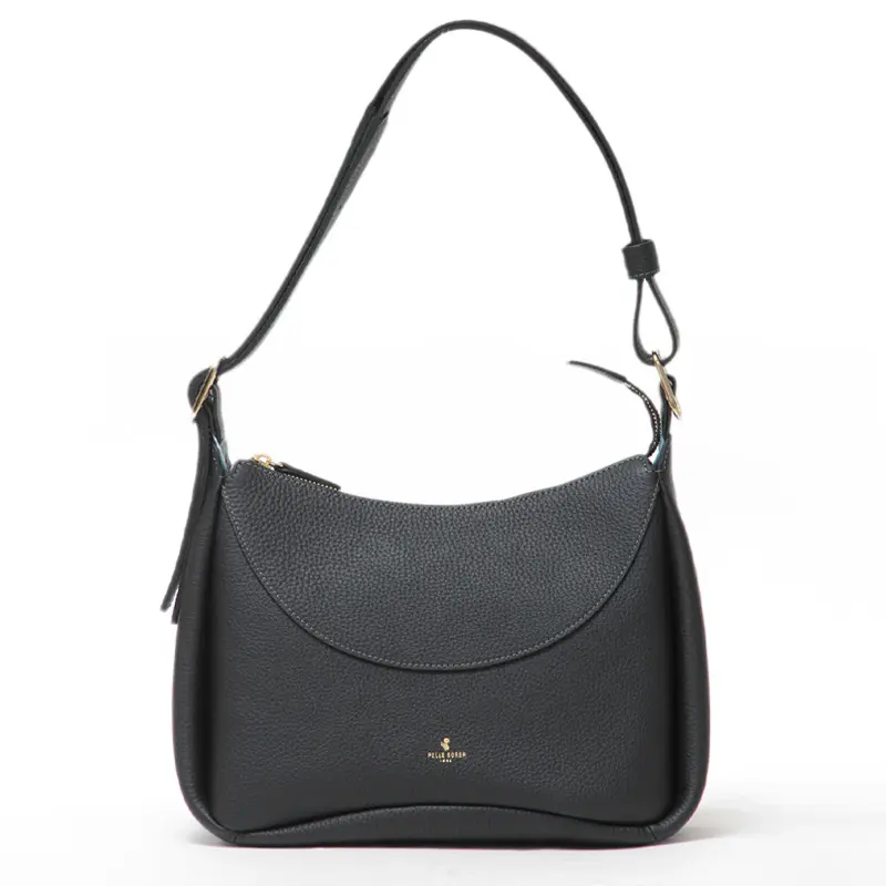 PELLE BORSA ペレボルサ レネット シュリンクレザー 2way ワンショルダーバッグ ブラック