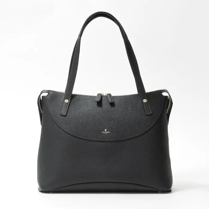 PELLE BORSA ペレボルサ Reinette レザー トートバッグ ブラック
