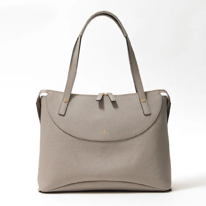 PELLE BORSA ペレボルサ Reinette レザー トートバッグ グレージュ