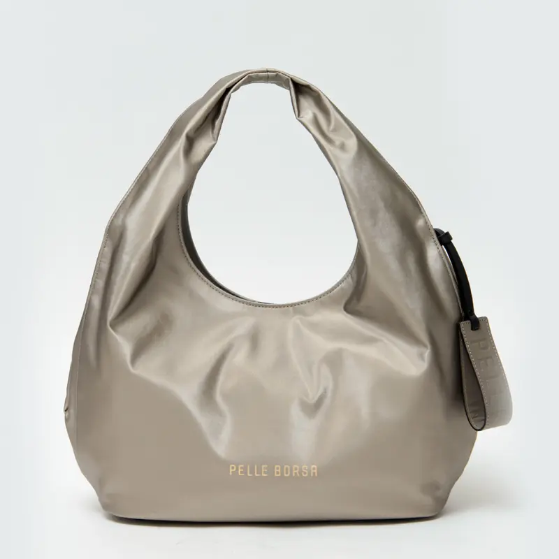 PELLE BORSA ペレボルサ チアーズ ラウンドトート トープ