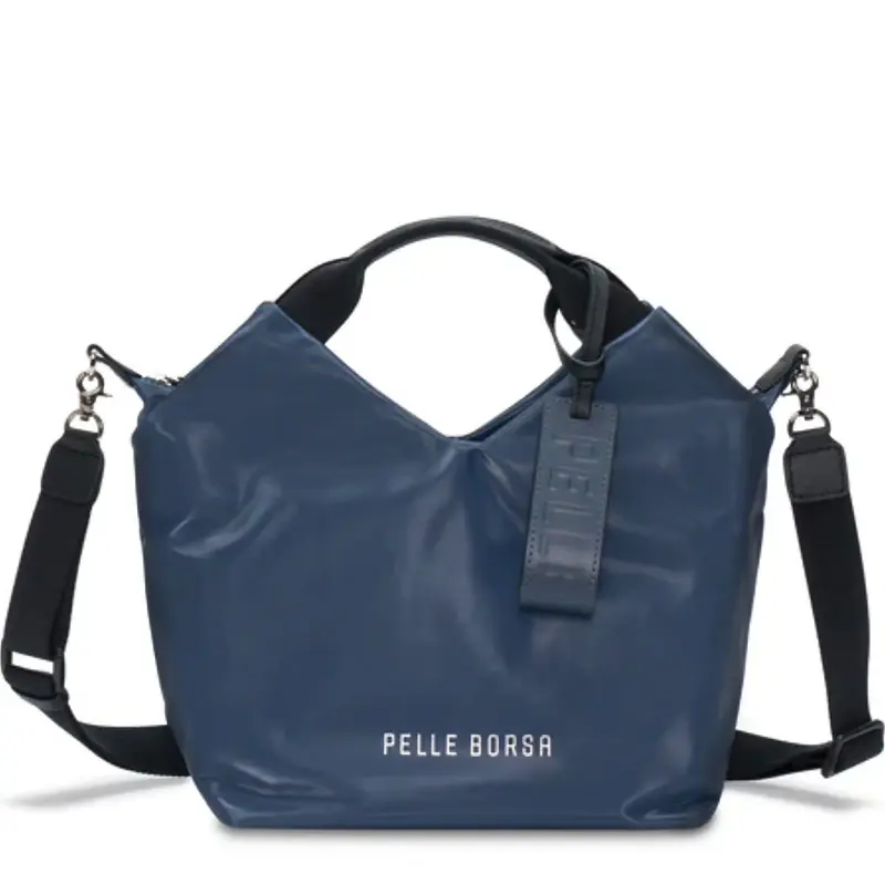 PELLE BORSA ペレボルサ チアーズ 2WAYハンドバッグ ネイビー