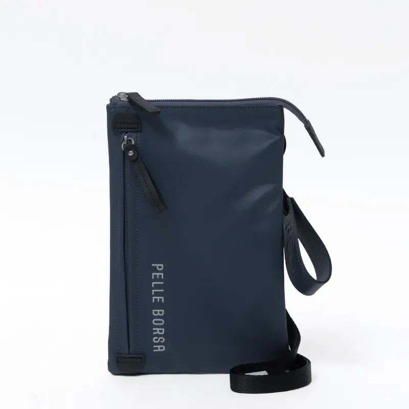 PELLE BORSA ペレボルサ チアーズ 縦型ショルダーバッグ ネイビー