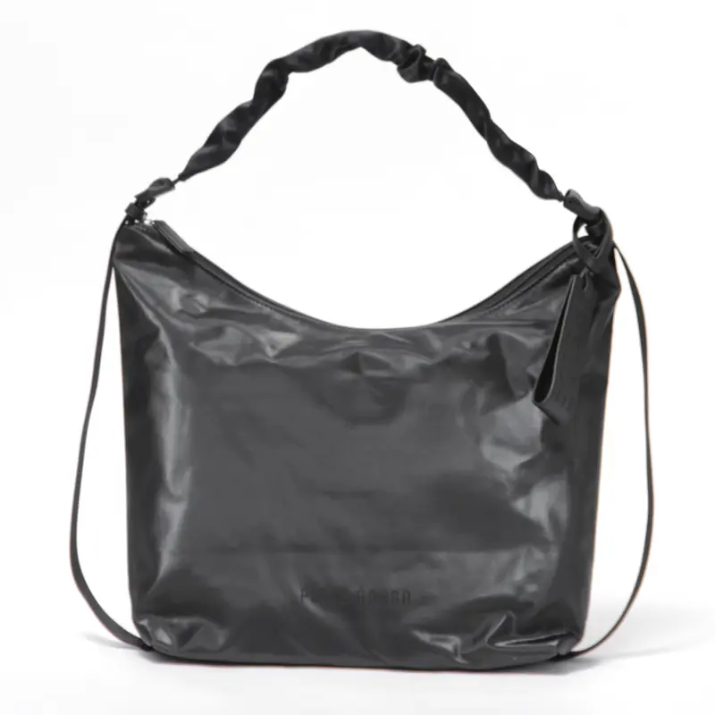 PELLE BORSA ペレボルサ チアーズ  シャーリングハンドル ショルダーバッグ ブラック