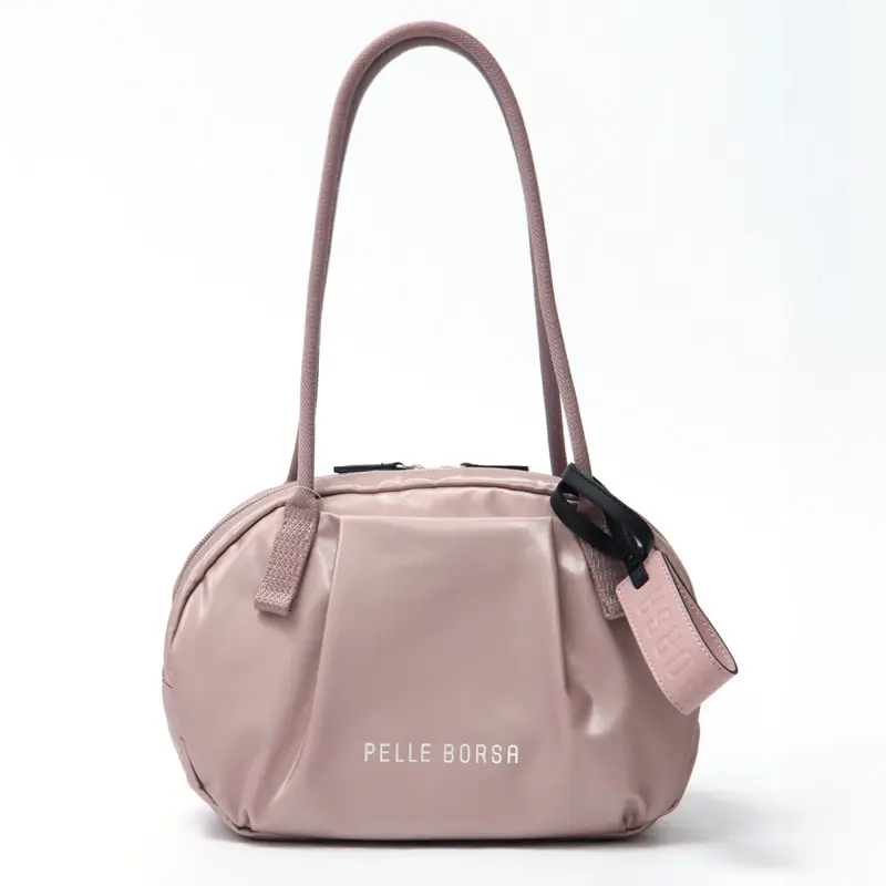 PELLE BORSA ペレボルサ チアーズ ラウンドボストンバッグ スモーキーピンクSP