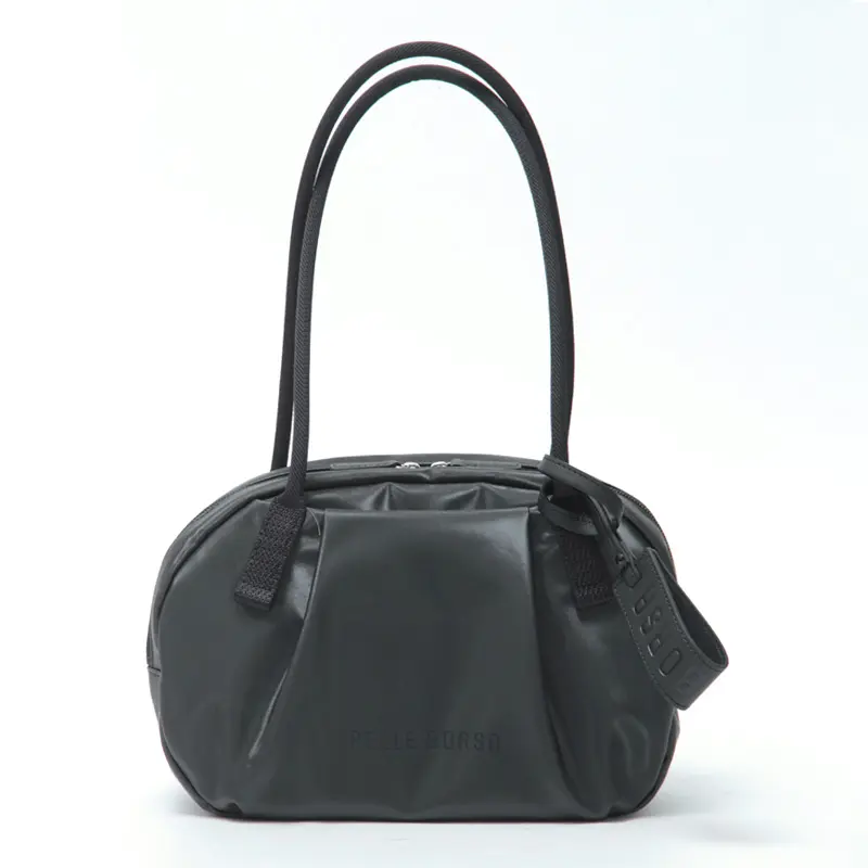 PELLE BORSA ペレボルサ チアーズ ラウンドボストンバッグ ブラック