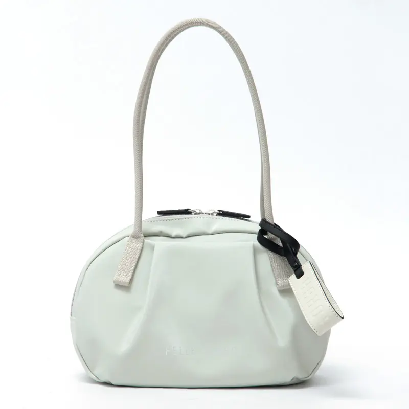 PELLE BORSA ペレボルサ チアーズ ラウンドボストンバッグ アイボリー