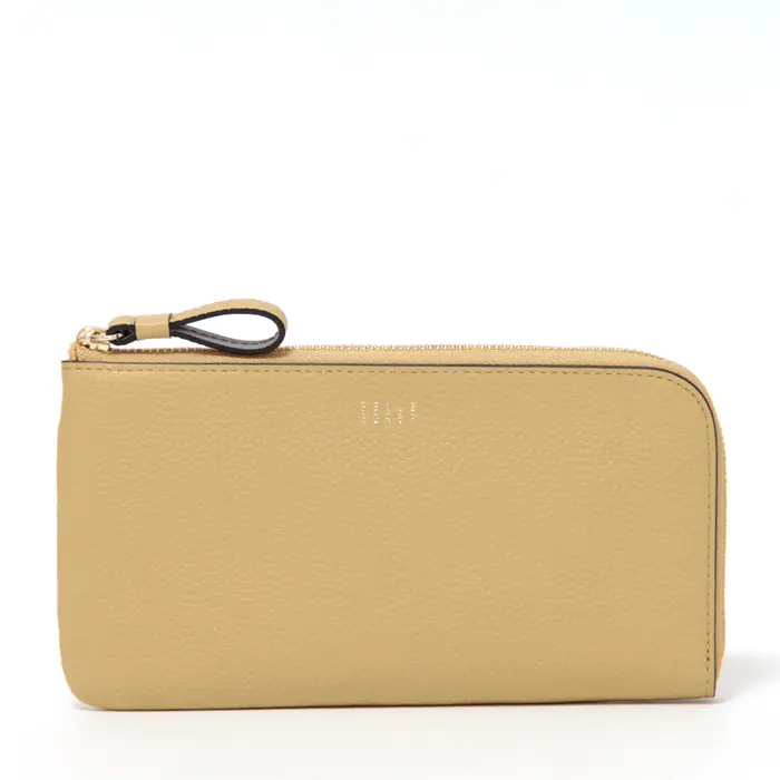 PELLE BORSA ペレボルサ Fine Goods L字ファスナー コンパクト 長財布 エクルーベージュ