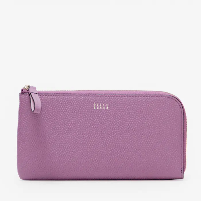 PELLE BORSA ペレボルサ Fine Goods L字ファスナー コンパクト 長財布 モーヴ