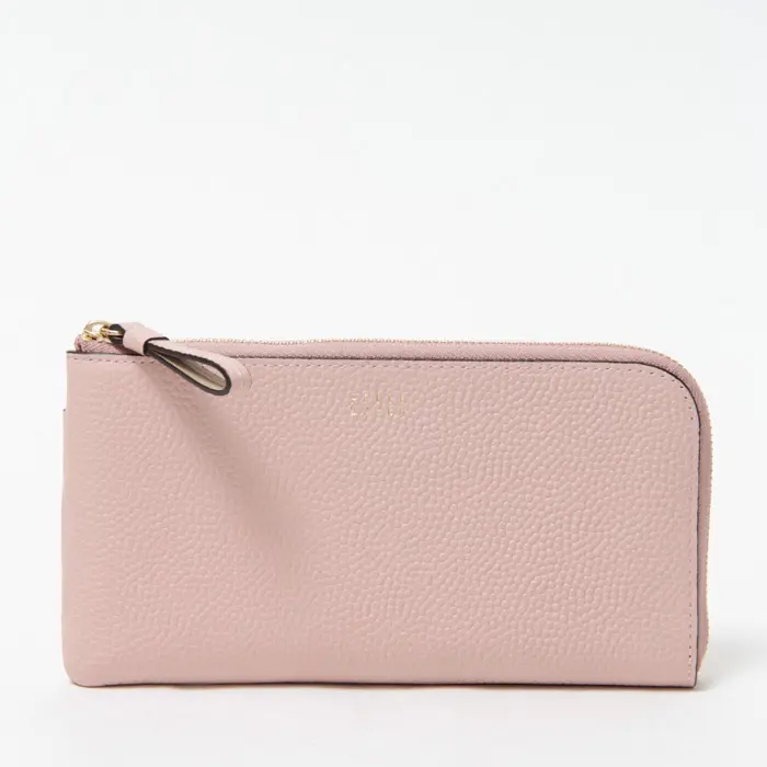 PELLE BORSA ペレボルサ Fine Goods L字ファスナー コンパクト 長財布 ペールピンク