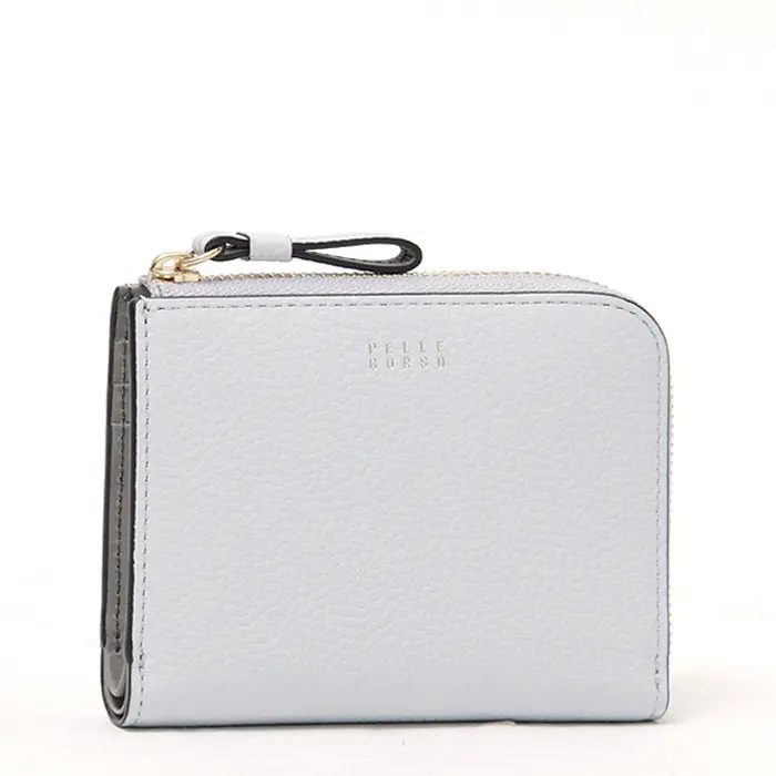 PELLE BORSA ペレボルサ Fine Goods L字ファスナー ミニ財布 アイスグレー