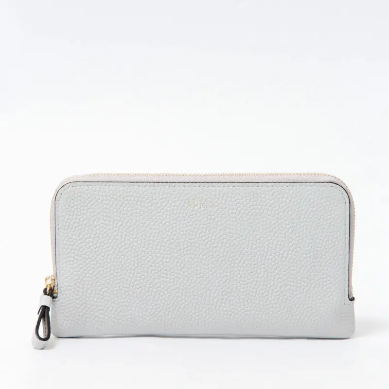PELLE BORSA ペレボルサ FINE GOODS ラウンドファスナー 薄型 長財布 アイスグレー