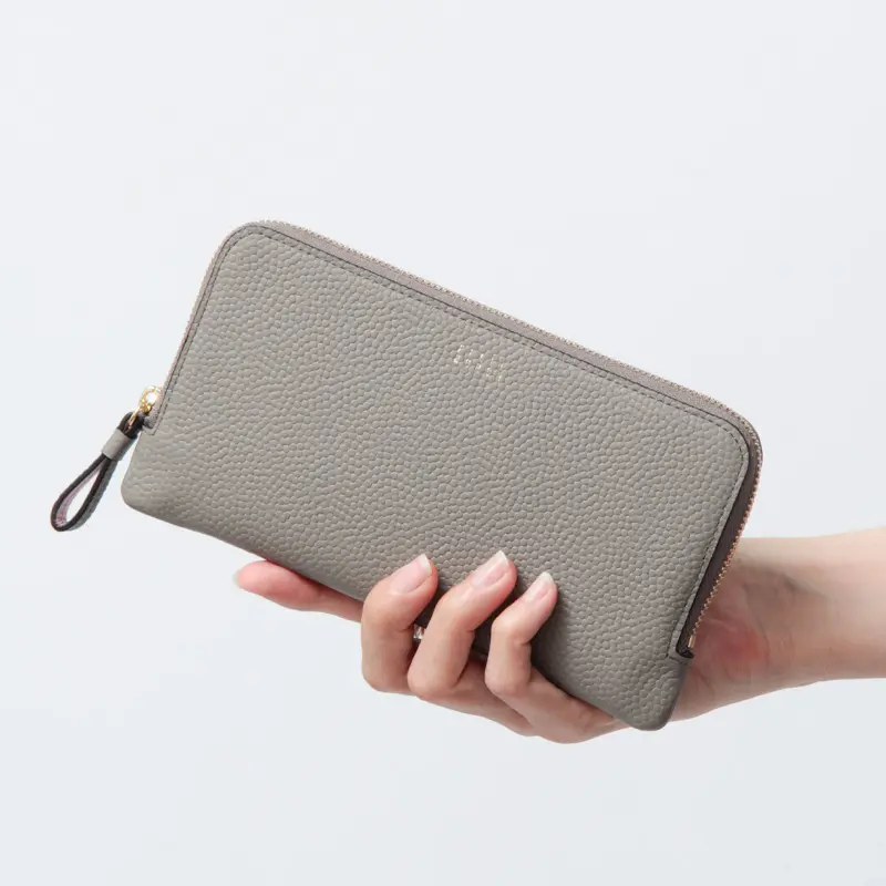 PELLE BORSA ペレボルサ FINE GOODS ラウンドファスナー 薄型 長財布 トープ