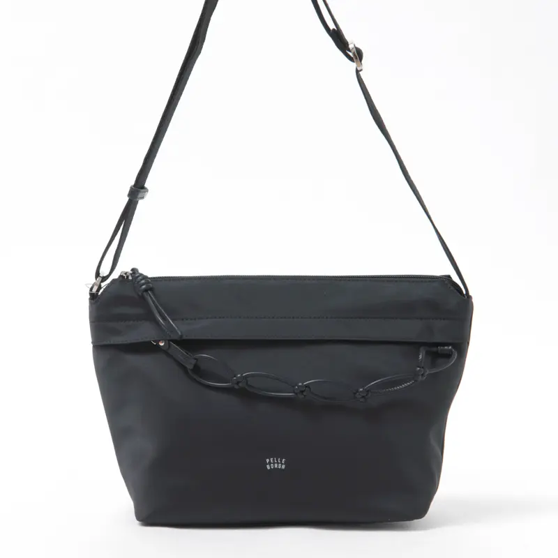 PELLE BORSA ペレボルサ Bloom ショルダーバッグ ブラック