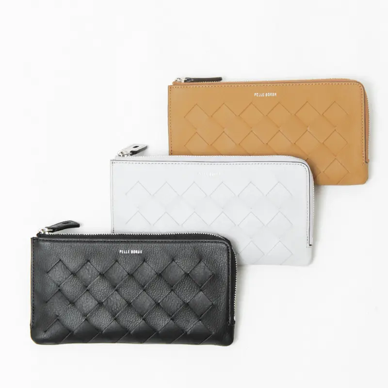 PELLE BORSA ペレボルサ Chrono Weave メッシュL字ファスナー 長財布