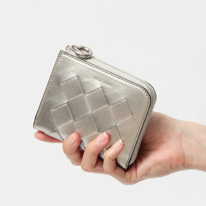 PELLE BORSA ペレボルサ CHRONO LUCE メッシュ L字ファスナー 二つ折り財布