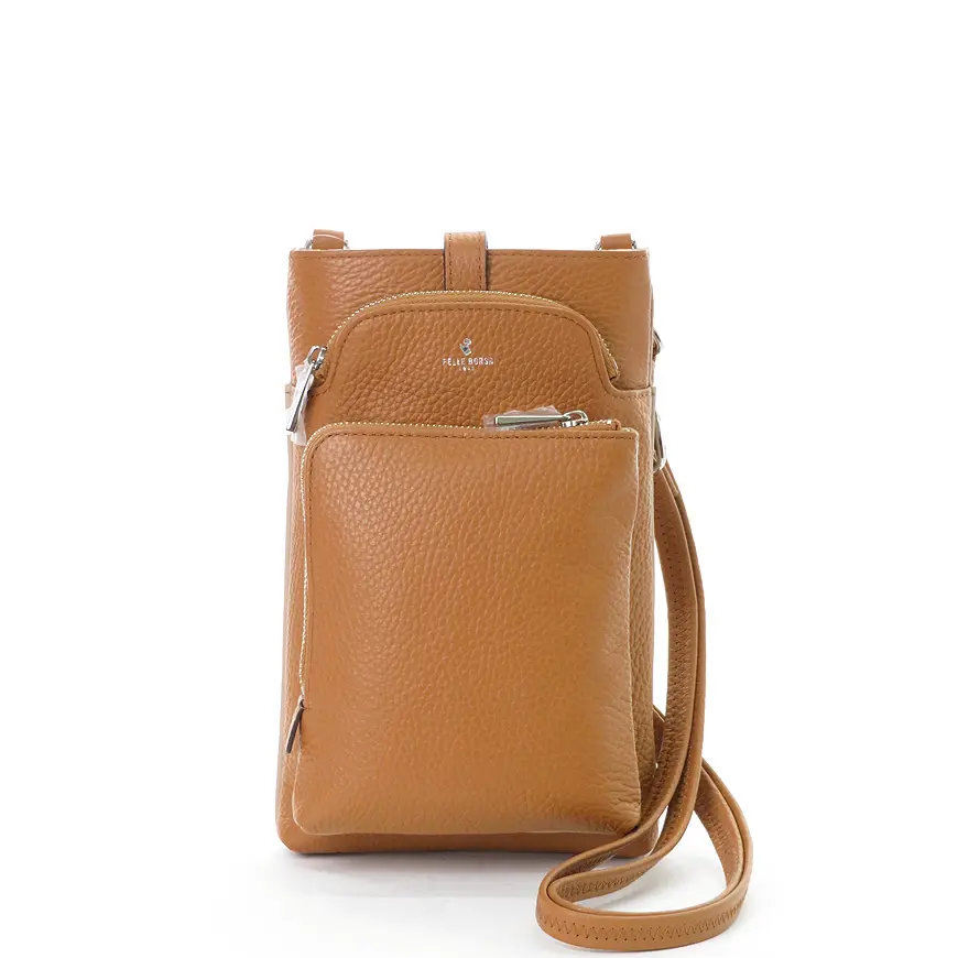 PELLE BORSA ペレボルサ Comfy コンフィー スリムポシェット キャメル