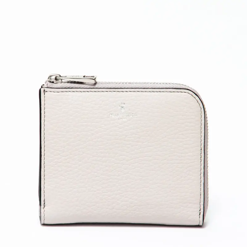 PELLE BORSA ペレボルサ Comfy L字ファスナー ミニ財布 スモーキーホワイト