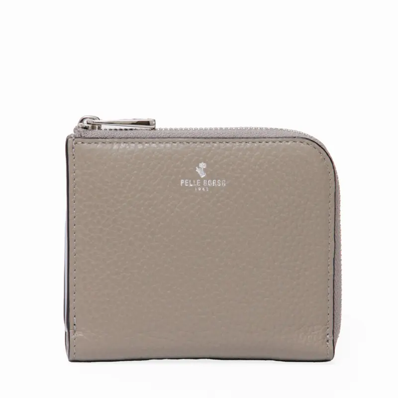 PELLE BORSA ペレボルサ Comfy L字ファスナー ミニ財布 トープ