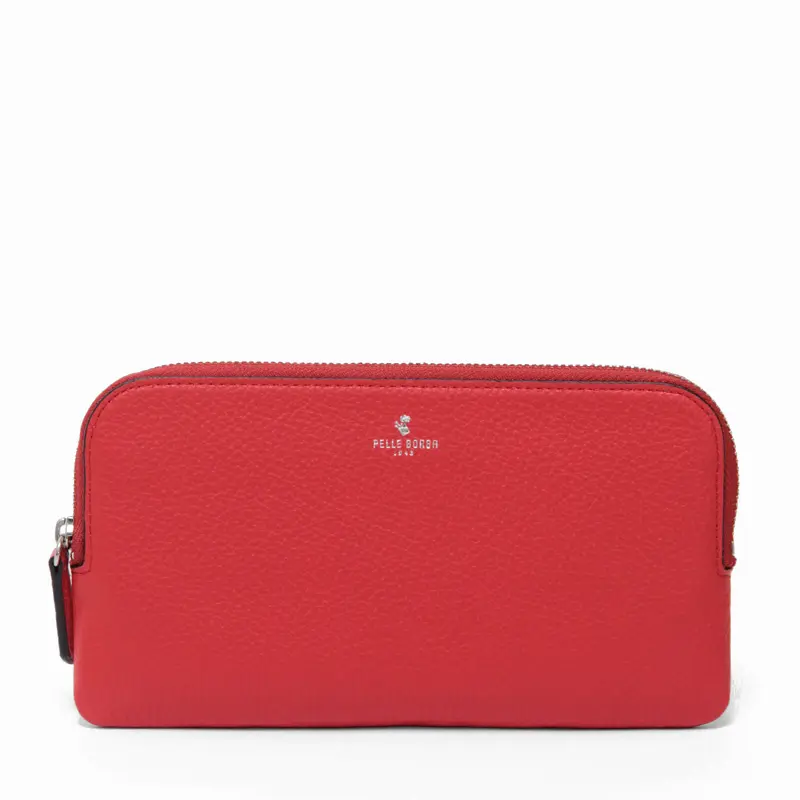 PELLE BORSA ペレボルサ Comfy ラウンドファスナー コンパクト 長財布 レッド