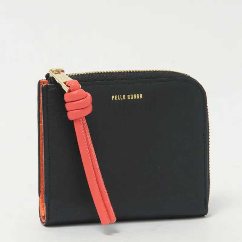 PELLE BORSA ペレボルサ KNOT コンパクトウォレット ≪4月末≫BLACK