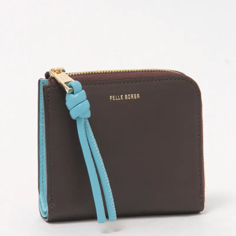 PELLE BORSA ペレボルサ KNOT コンパクトウォレット ≪4月末≫CHOCOLATE