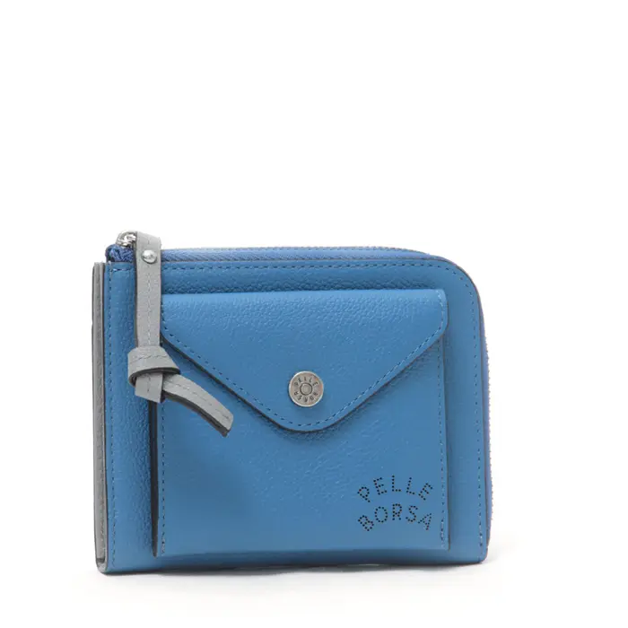PELLE BORSA ペレボルサ Very Goods レザー 二つ折り財布 ブルー