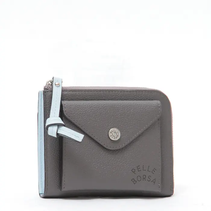 PELLE BORSA ペレボルサ Very Goods レザー 二つ折り財布 グレー