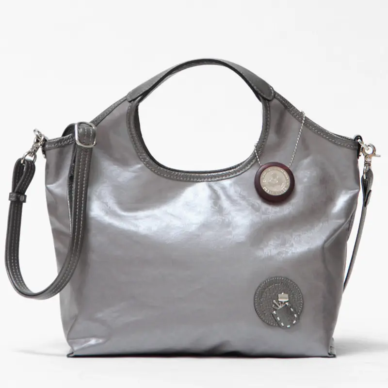 PELLE BORSA ペレボルサ Alive 撥水ジャガード生地 2way トートバッグ ガンメタ