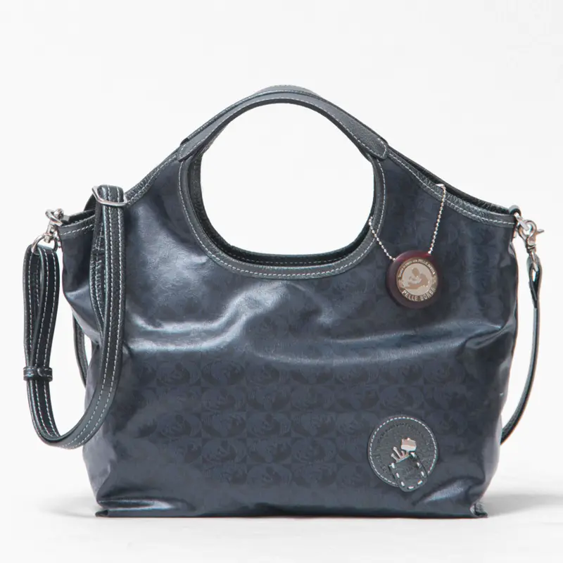 PELLE BORSA ペレボルサ Alive 撥水ジャガード生地 2way トートバッグ ネイビー