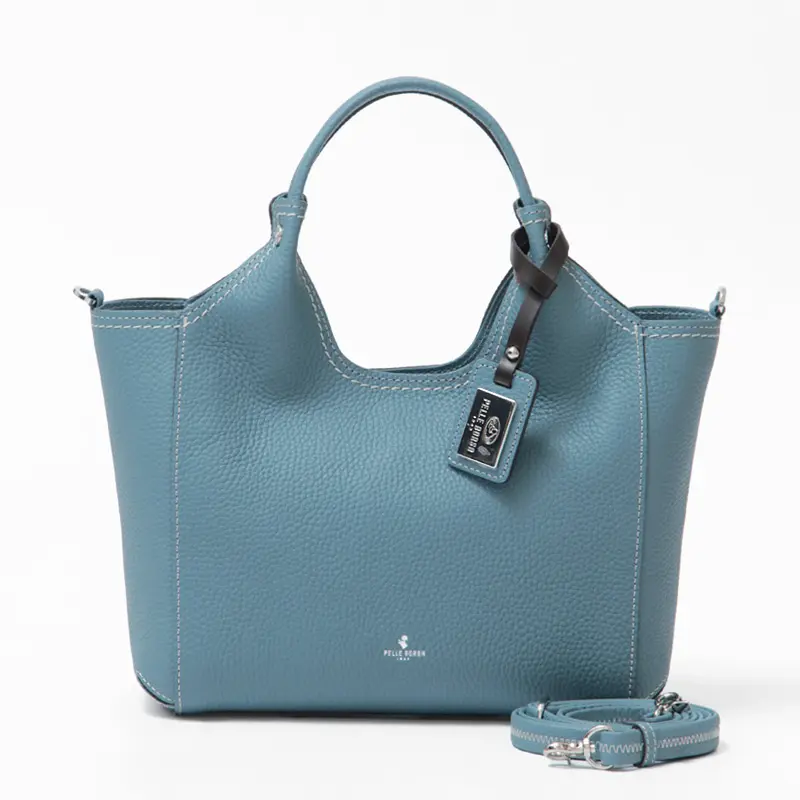 PELLE BORSA ペレボルサ Reinette（レネット） 2way トートバッグ ブルーグレー