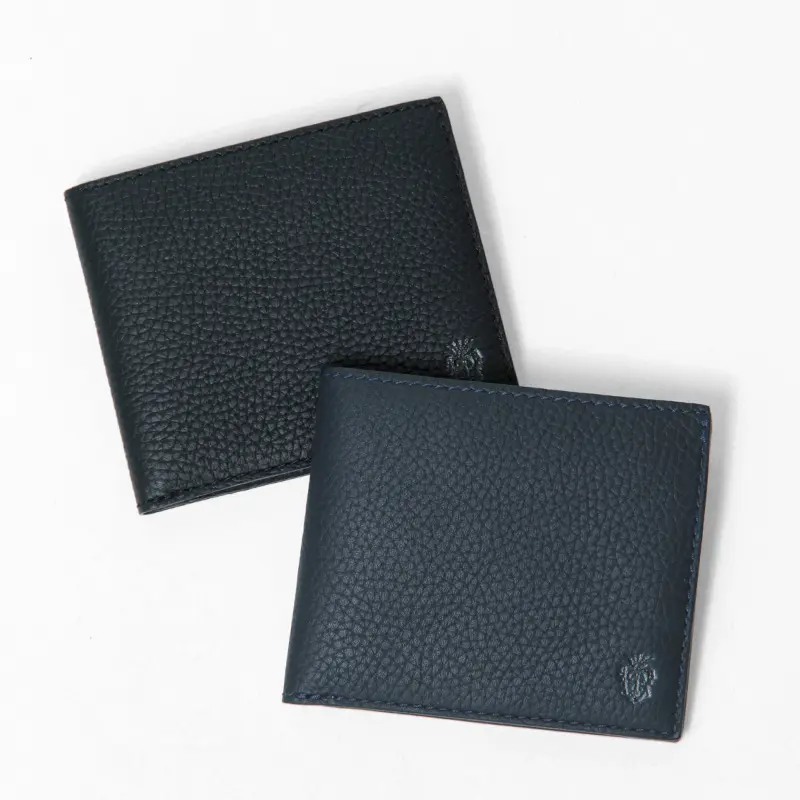 シュリンクレザー 二つ折り財布