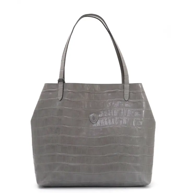 Felisi フェリージ クロコ型押し トートバッグ GREY