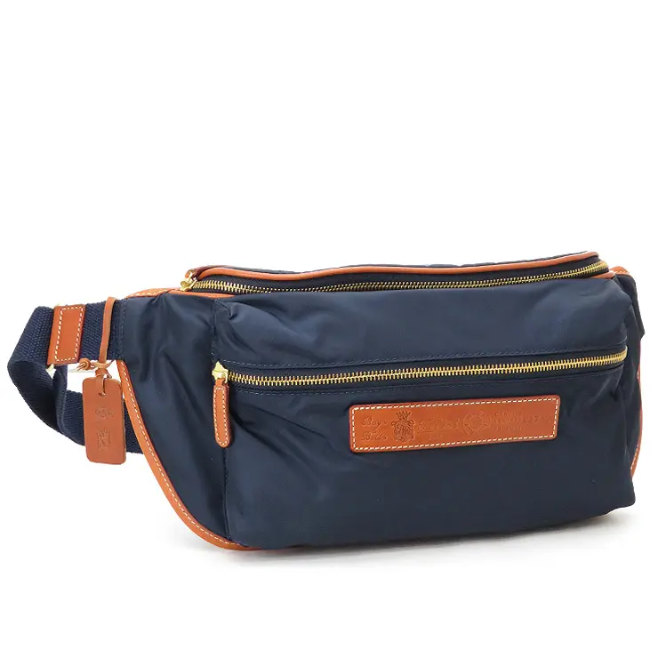 Felisi フェリージ ナイロン ボディバッグ NAVY/L.BROWN
