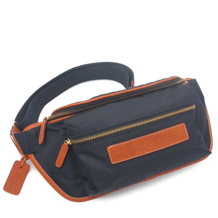Felisi フェリージ ナイロン ボディバッグ NAVY/L.BROWN