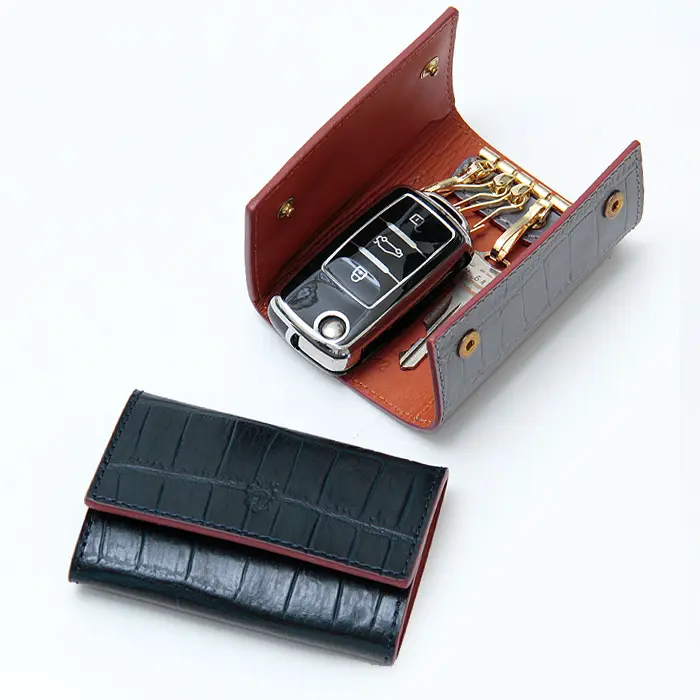 Felisi フェリージ クロコ型押し スマートキー キーケース