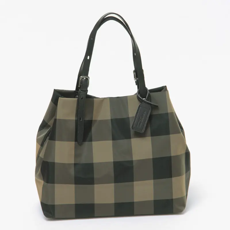 Beau Dessin S.A. ボーデッサン チュール チェック柄 トートバッグ ブラック