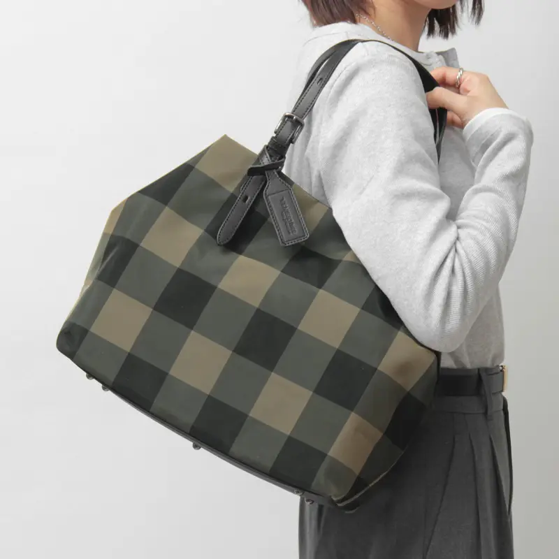 Beau Dessin S.A. ボーデッサン チュール チェック柄 トートバッグ