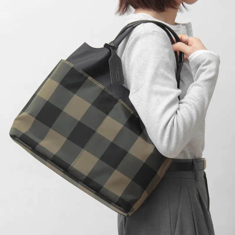 Beau Dessin S.A. ボーデッサン チュール チェック柄 トートバッグ