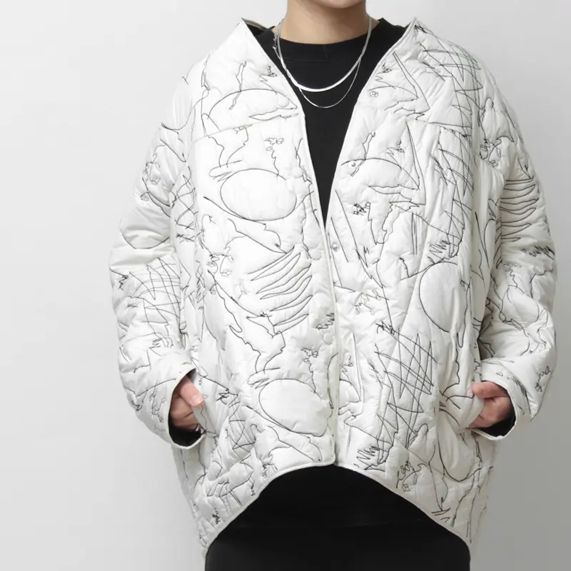 manipuri マニプリ 中綿 リバーシブル キルティングジャケット