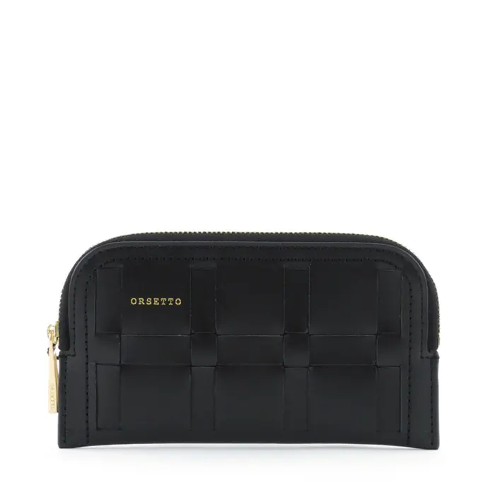 ORSETTO オルセット RETE イントレチャート レザー ミニ財布 BLACK