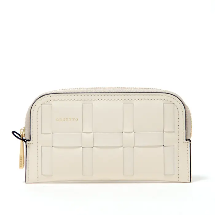 ORSETTO オルセット RETE イントレチャート レザー ミニ財布 OFF WHITE