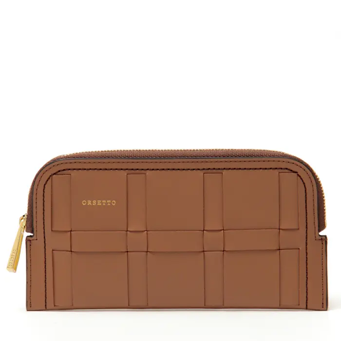 ORSETTO オルセット RETE イントレチャート レザー 長財布 BROWN