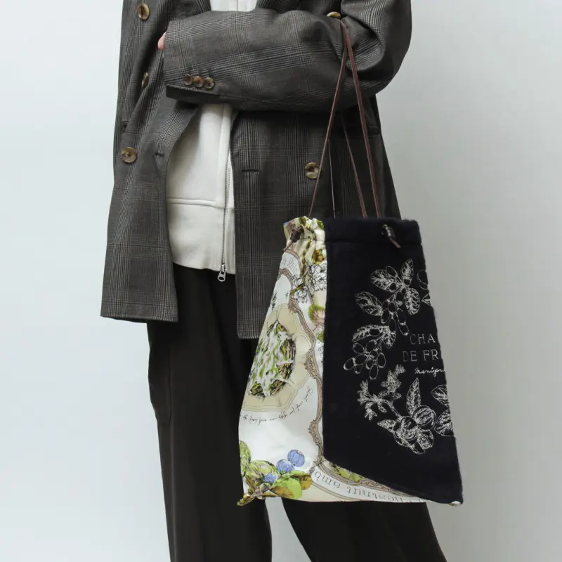 manipuri マニプリ スカーフバッグ リバーシブルトートL
