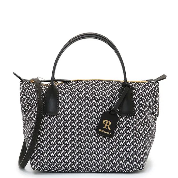 ROBERTA PIERI ロベルタピエリ TATAMI MINI DUFFLE 2WAY ND ナイロン トートバッグ SUPER BLACK