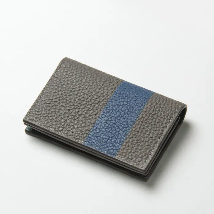 MAISON TAKUYA メゾンタクヤ レザー名刺入れ TITANIUM/BLUE/AZURE